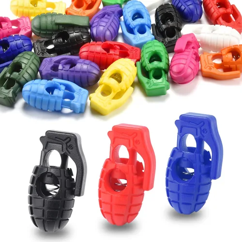Vista 9 de CooBigo Plastic Cord Locks for Paracord Drawstring Clip, Spring Toggle Cord Stopper Sweatpant Hat Gloves Hoodie String Lock 01-20 piezas