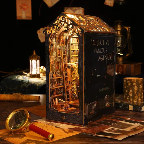 Vista 6 de Kits de rincón de libros para adultos – Sujetalibros 3D 2026 nuevo, kit de rincón de libros, decoración de estantería, kit de casa en miniatura