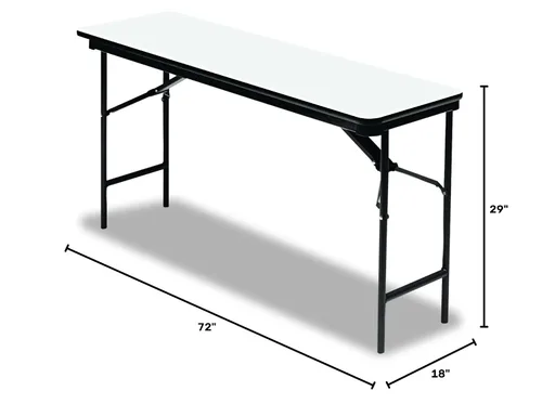 Vista 2 de Iceberg OfficeWorks - Mesa plegable comercial, 6 pies, color gris