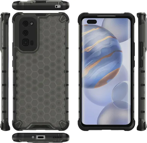 Vista 47 de Pzwoxukhov Funda compatible con Huawei Nova 3i, compatible con Huawei P Smart+ 2018 Honeycomb Anti-Drop Shock-Absorbing Case Negro