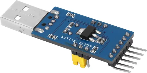 Vista 3 de Fafeicy Módulo adaptador convertidor USB a IIC I2C UART, salida de 5 V y 3.3 V, pantalla de estado LED, con cable de puente