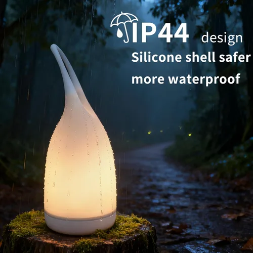 Vista 6 de Linterna de Camping LED Portátil 2 en 1, Lámpara de Mesa Nocturna con Carga, Linterna de Camping LED, Impermeable, Atenuación de 3 Niveles y Carcasa