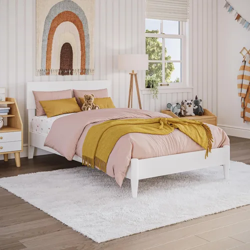 Vista 29 de AFI, Aria - Cama de plataforma moderna de perfil bajo de madera maciza, tamaño individual, color espresso