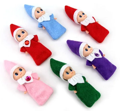 Vista 2 de WULEEUPER - Muñeca pequeña de elfo, diseño de elfos de Navidad. Regalos de decoración de Navidad