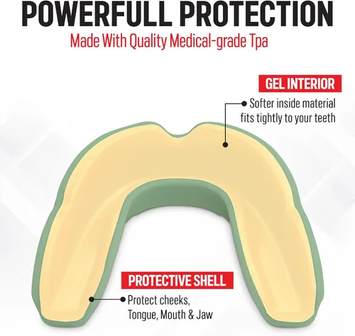 Vista 3 de Protector bucal para boxeo, fútbol, artes marciales mixtas, muay thai, lacrosse y hockey, para hombres y mujeres, protector bucal para adultos