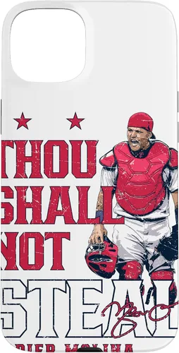 Vista 9 de Thou Shall Not Steal Yadier Molina St Louis MLBPA - Carcasa para iPhone 17