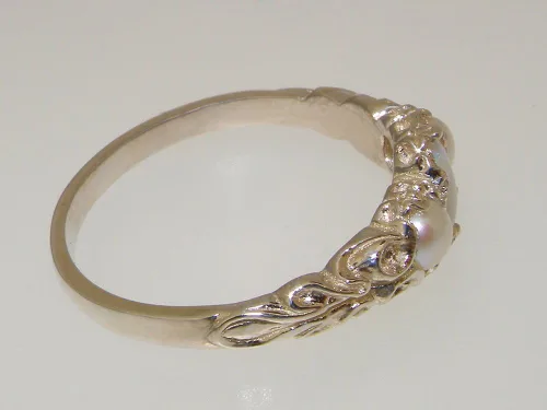 Vista 5 de Anillo de plata de ley 925 auténtico ópalo y perlas cultivadas para mujer