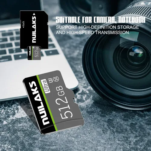 Vista 8 de Tarjeta Micro SD de 512 GB de alta velocidad para Nintendo Switch, tarjeta de memoria impermeable para teléfono inteligente Android, cámara digital