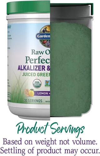 Vista 4 de Garden of Life Vegan Green Superfood Powder. Alcalinizante y desintoxicante orgánico, natural, 10.1 onzas, en polvo