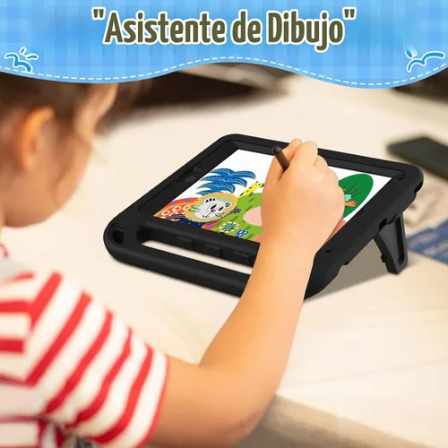 Vista 9 de BMOUO Funda para niños para iPad 9.7 2018/2017/iPad Air 2/1/Pro 9.7 - Protector de pantalla integrado con mango a prueba de golpes, funda