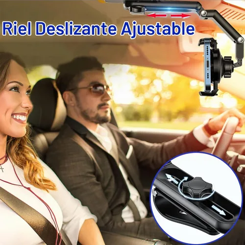 Vista 5 de Soporte giratorio para teléfono con visera solar 360, compatible con iPhone 13 Pro Max/13 Pro/13/12 Pro Max/12 Pro/12, Galaxy Z Fold 3/S21/S22
