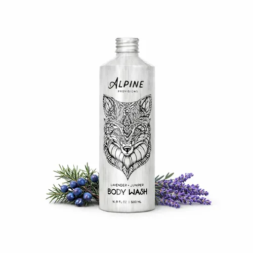 Vista 8 de Alpine Provisions Gel de baño natural y orgánico con cedro y sándalo – Gel de baño hidratante con aloe vera, aceite de coco y aceites esenciales