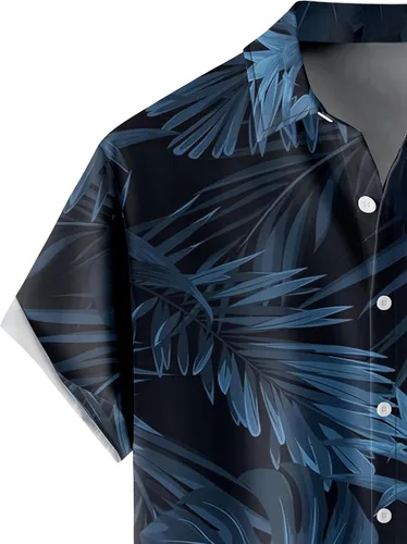 Vista 5 de Camisas hawaianas para hombre, holgadas, de manga corta, camisas de playa para hombre, camisas casuales de resort