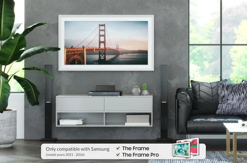 Vista 2 de Marco de TV Deco de Aleación Prismático Blanco Puro de 32" - Compatible SOLO con Samsung The Frame TVs