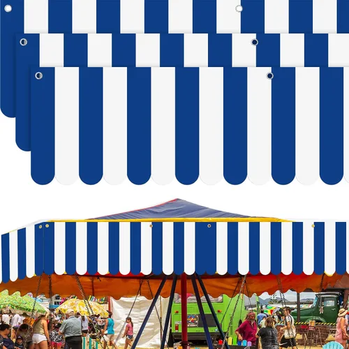 Vista 16 de Preboun 3 piezas de decoración de toldo de carnaval, tienda de campaña de circo, decoraciones colgantes de carnaval, pancarta de concesión, toldo