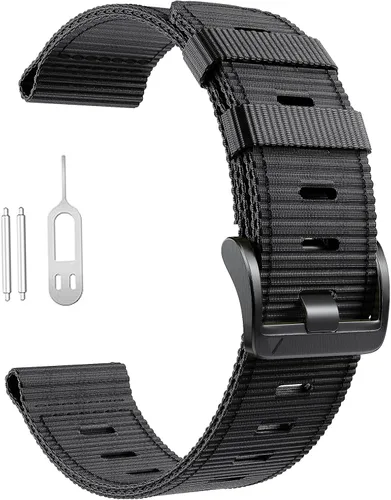 Vista 8 de Correa de reloj Garmin Instinct 2X/Instinct 3 de 1.969 in – Correa táctica de nailon resistente para Instinct 2X Solar, AMOLED, correa de repuesto