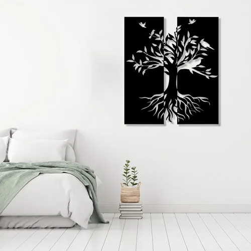 Vista 4 de Árbol de la vida de gran tamaño, decoración de pared de metal, árbol de la vida, arte de pared de metal grande para colgar en la habitación