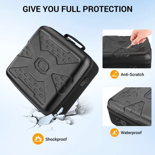 Vista 3 de Keten X-box Series X Carrying Case with Hard Shell, Protective Travel bag for X-box Series X Console, Controllers, Cables and Other Accessories