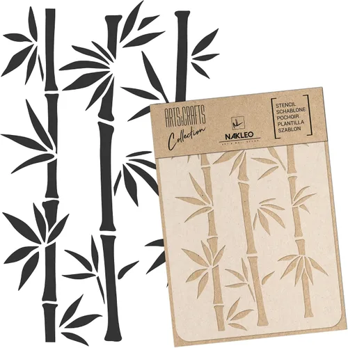 Vista 10 de NAKLEO Plantilla de pintura para manualidades A3 de 11.8 x 16.5 pulgadas, patrón de naturaleza de hojas de otoño, plantilla de dibujo de plástico