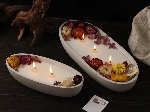 Vista 3 de Moldes ovalados para tarro de barco, moldes creativos de silicona para ollas, bandeja de almacenamiento de contenedor de hormigón para hacer moldes