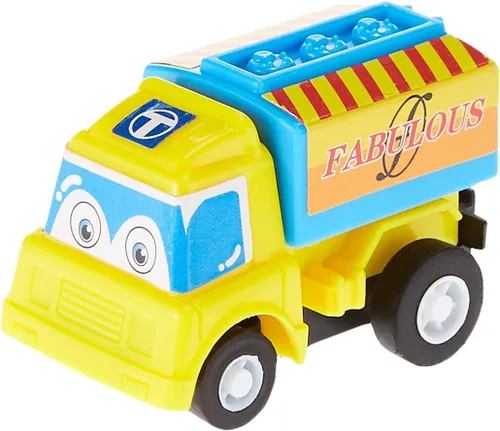Vista 4 de Funcorn Toys Juego de 12 mini vehículos de plástico surtido, juguetes de camión y automóvil para niños pequeños, recuerdos de fiesta, juego de auto