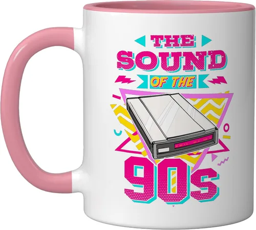 Vista 8 de 90s Nostalgia Retro 90s Dial Up Internet Vintage Ceramic Mug, Black/White