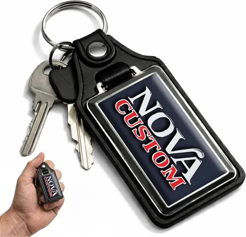 Vista 31 de Brotherhood Car Key Chain for Nova - Classic Models Keychain for Men and Blanco antiguo - Personalizado 1975