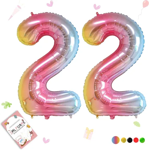 Vista 213 de Globos grandes de 40 pulgadas de números del 0 al 9, globos numéricos para decoración de fiesta de cumpleaños, globos de helio de aluminio