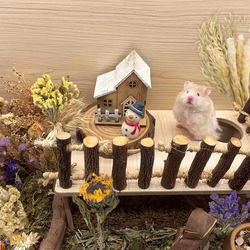 Vista 5 de Decoración Natural de Hábitat con Espiga de Grano y Flores y Hierbas para Lecho, Añadiendo Diversión - Accesorios para Hámsteres, Jerbos y Lemmings