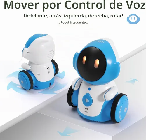 Vista 4 de GILOBABY Juguetes de Robot, Juguetes Inteligentes Recargables que Hablan para Niños, Robótica Inteligente con Sensor Táctil Controlado por Voz