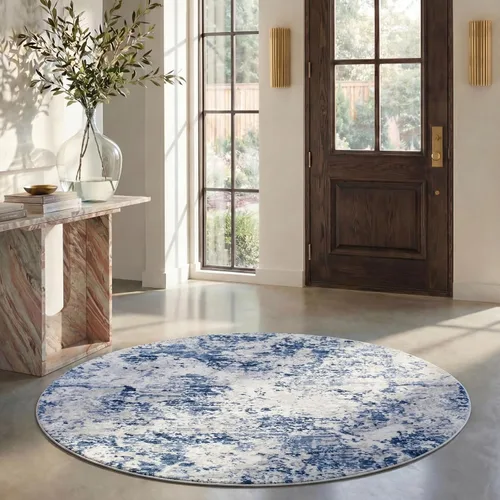 Vista 41 de SAFAVIEH Amelia Collection ALA705H - Alfombra de área de 2 pies 2 pulgadas x 4 pies, carbón y marfil, diseño abstracto moderno, no desprende pelusa