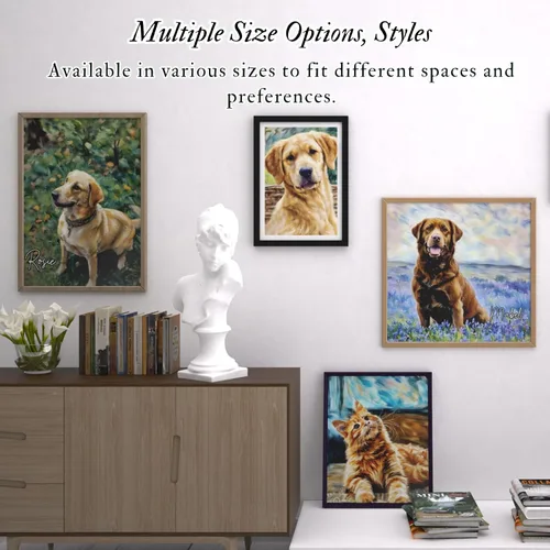 Vista 4 de Giantbighands Póster Personalizado de Perro en Lienzo Decorativo con Foto - Regalos Personalizados Para Amantes de Mascotas, Lienzo Conmemorativo