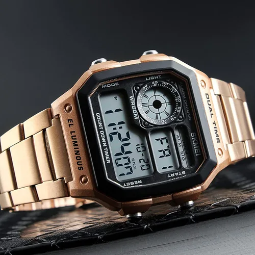 Vista 3 de SKMEI Wrist Watch for Men, Digital Sports Waterproof Watch with Dual Time Chronograph Countdown Alarm Backlight