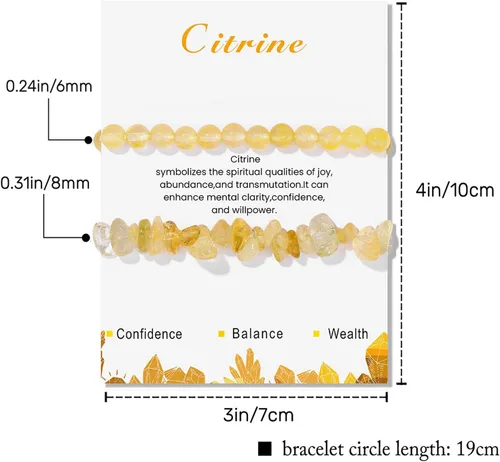 Vista 8 de Pulseras de cristal curativo para mujer, 2 pulseras de piedra natural de 0.236 pulgadas, pulseras elásticas de cuentas de cristal hechas a mano