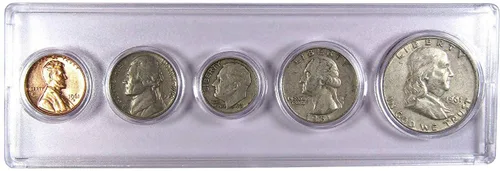 Vista 30 de Juego de 5 monedas coleccionables de 1934 en buen o mejor estado para regalo
