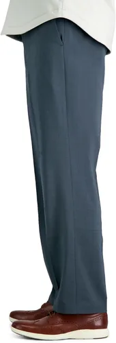 Vista 2 de Haggar - Pantalón de vestir de ajuste clásico para hombre, con parte delantera plana, comodidad premium, tallas regulares y grandes y altas