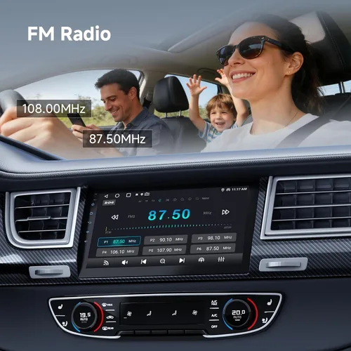 Vista 4 de Haudio - Estéreo de coche Android de 9 pulgadas con doble DIN (RAM4GB+ROM64GB) para Apple Carplay y Android Auto, radio de coche con cámara trasera