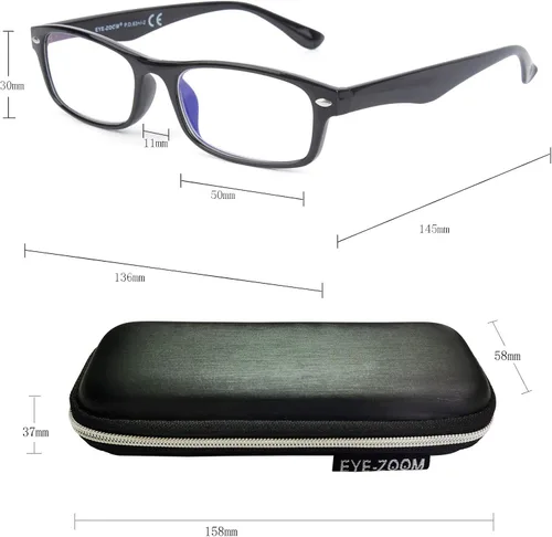 Vista 4 de Paquete de 2 lentes de computadora con bloqueo de luz azul y anti UV