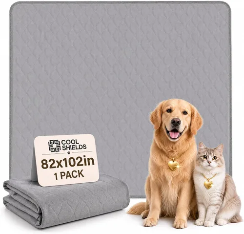 Vista 14 de CoolShields Almohadilla Lavable para Orina de Cachorro, 18"X24" 4 piezas Almohadillas Reutilizables para Cachorros, Tapete Impermeable