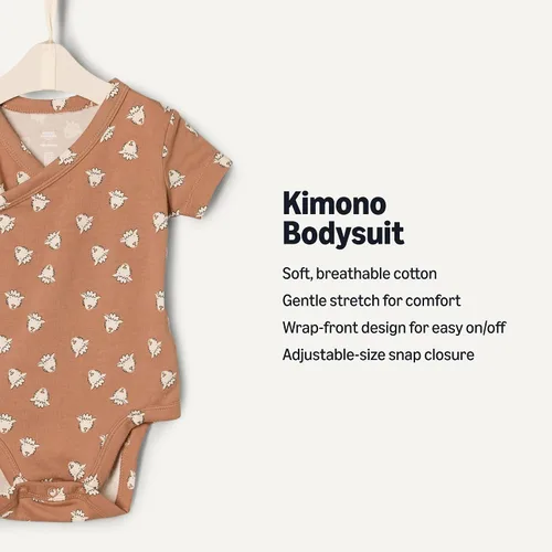 Vista 2 de Tienda Essentials x Sofia Grainge Unisex Babies' Side Snap Short Sleeve Bodysuit, Pack of 3