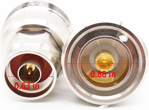 Vista 5 de Adaptador coaxial hembra a N macho 7/16 DIN L29