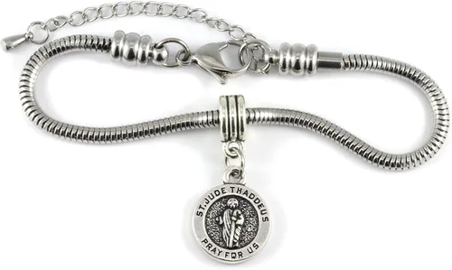 Vista 8 de Dave The Bunny Pulsera de cadena de serpiente de San Jude