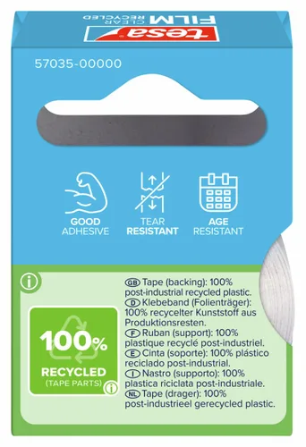 Vista 2 de tesa tesafilm - Cinta adhesiva reciclada, transparente, 32.8 ft x 0.591 in