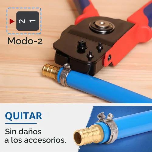 Vista 7 de iCrimp BJ03 PEX - Kit de herramientas de extracción y cincha para abrazaderas de acero inoxidable de 3/8 a 1 pulgada