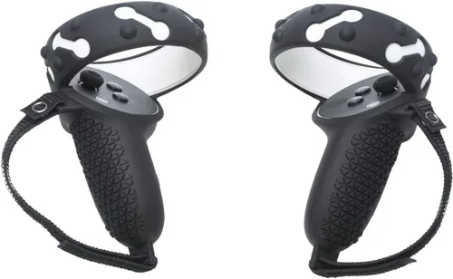 Vista 3 de NIUVR Funda de agarre para control táctil compatible con accesorios MetaOculus Quest 2 funda protectora antitiro con correa ajustable de nailon