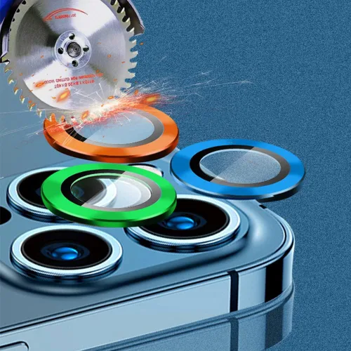Vista 2 de Compatible con iPhone 11 Pro/11Pro Max/12 Pro Luminous Camera Lens Protector Ultra Thin Película de vidrio templado Protector de pantalla de cámara