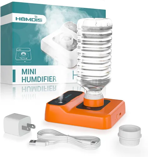 Vista 11 de Humidificador de viaje, pequeño humidificador portátil para plantas, dormitorio, oficina, hotel o automóvil, 5000 mAh, funciona con batería, mini
