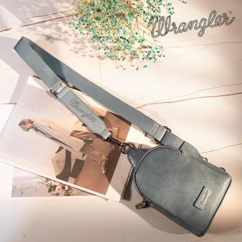 Vista 4 de Wrangler Crossbody Sling Bag Unisex Chest Bag
