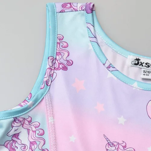 Vista 3 de Jxstar Vestidos sin mangas para niñas, ropa casual de verano para niños pequeños