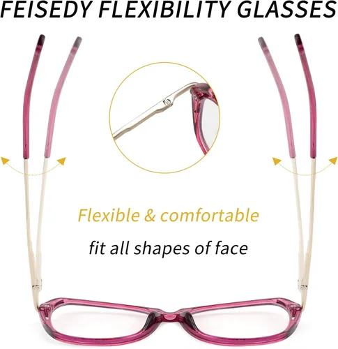 Vista 5 de FEISEDY Cateye B4069 - Gafas de bloqueo de luz azul para computadora para mujeres y hombres